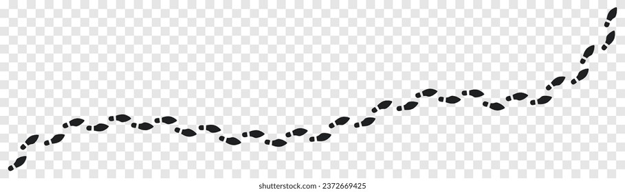 Step footprints paths. footstep prints and shoe steps . shoe tread footprints vector illustration isolated on white background.	