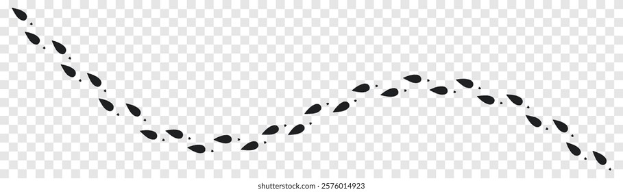 Step footprints paths. footstep prints and shoe steps . shoe tread footprints vector illustration isolated on white background.