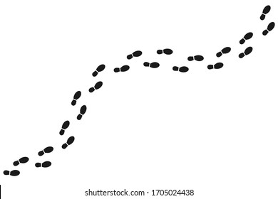Шаг следов пути, векторный значок Illustration. изолированные на белом фоне