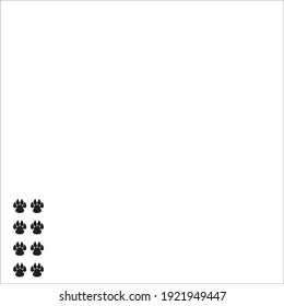 Step footprints paths, vector icon Illustration. isolated on white background new life, new step. Vector illustration