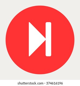 Step Forward navigation button.Vector illustration.