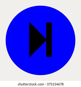 Step Forward navigation button.Vector illustration.