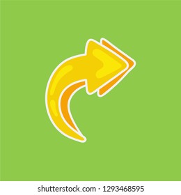 step forward vector. hand drawn icon. direction illustration. editable stroke