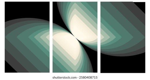 Step gradient background backed by the symbol rush series.modern design, printable posters, banners, template concept design. Vector illustrations.main green,beige colour.