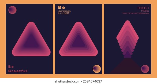 Step gradient background backed by the symbol rush series.modern design, printable posters, banners, template concept design. Vector illustrations.main purple,pink,colour.
