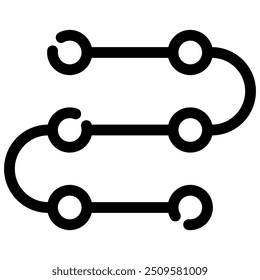 step icon with black outline style