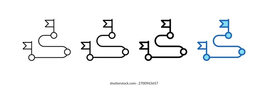 Ilustración vectorial de estilo de contorno de icono de paso