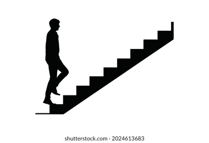 Step up icon. simple silhouette flat style vector illustration on white background.
