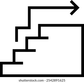 ícone da etapa. Design de estilo linear fino isolado em fundo branco