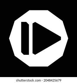 Step icon vector design with editable stroke.