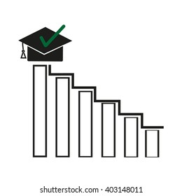 step increase business science icon