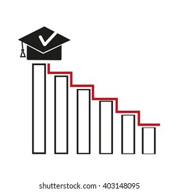 step increase business science icon