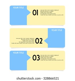 Step infographic and banner
