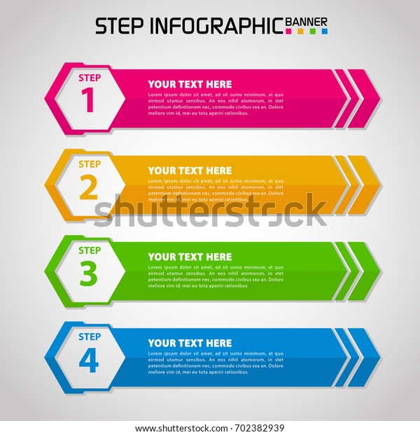 Step Infographic Banner Vector Design Stock Vector (Royalty Free ...