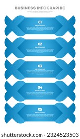Plantilla de plan de negocio de infografía de pasos