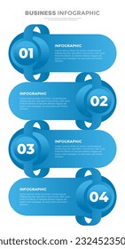 Plantilla de plan de negocio de infografía de pasos
