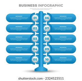 Step infographic business plan template