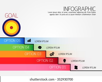 Step infographic, Eps10, vector illustration.