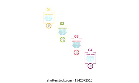 step infographic or process infographic design . business infographic concept for presentations, banner, workflow layout, process diagram, flow chart and how it work