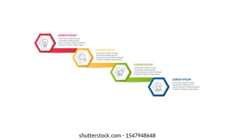 step infographic or process infographic template design . business infographic concept for presentations, banner, workflow layout, process diagram, flow chart and how it work