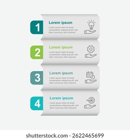 step infographic template. Banner template presentation with. vector Illustration suitable for business information and web graphic design.