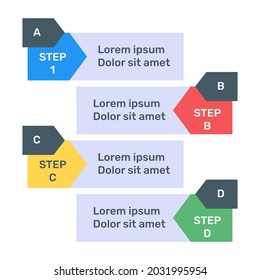 Step Labels Infographic Icon Flat Design Stock Vector (Royalty Free ...