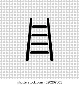 Step ladder - black  vector icon
