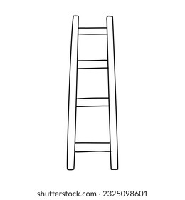 Icono del doodle de la escalera. Escalera para reparación de viviendas
