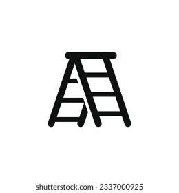 Icono de escalera de paso aislado en fondo blanco