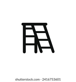 Step ladder icon isolated on white background
