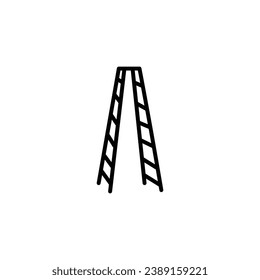 step ladder icon, stairs icon in trendy flat style