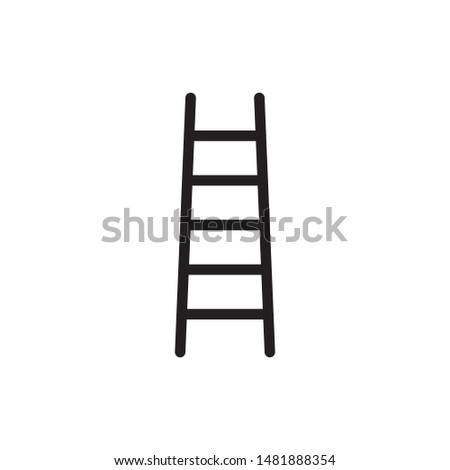 Step ladder icon, ladder icon in trendy flat style