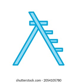 Icono de escalera de paso en la ilustración de diseño vectorial de moda