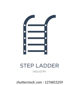 step ladder icon vector on white background, step ladder trendy filled icons from Industry collection, step ladder vector illustration