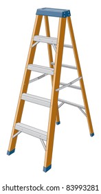 Step Ladder Illustration.