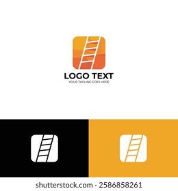 Step ladder logo design template