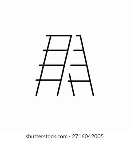 Escalera de paso Abrir icono signo Vector