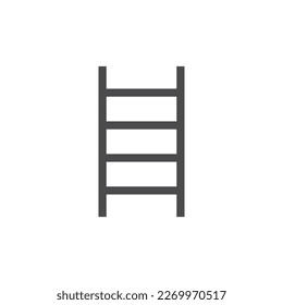 Icono del vector de escalera en fondo blanco. Ilustración gráfica de Stairs.