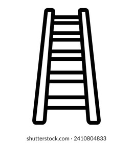 Step Ladder Vector Line Icon Design