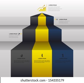 Step up line. can use for infographic / business concept / planing / diagram / brochure / web / printng.