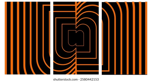 Step line icon background backed by the symbol rush series.modern design, printable posters, banners, template concept design. Vector illustrations.main coloure are orange,black.and 3 part usefull.