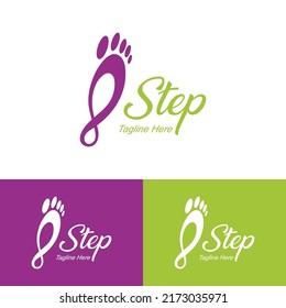 Step Logo Design Template Foot Care Stock Vector (Royalty Free ...