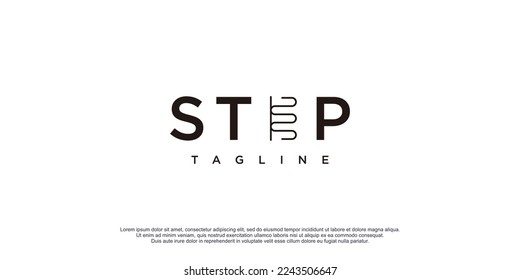 Step logo icon with creative design vector illustration