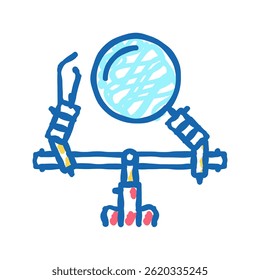 Paso Looper doodle icono bosquejo Vector. Signo de paso Looper. Ilustración de símbolo aislado