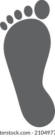 Step mark icon. Human foot print logo