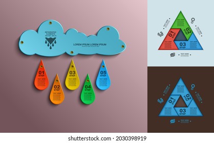 Step up number options, Innovative Infographic business backgrounds, Abstract geometric background, Web design, Vector illustration