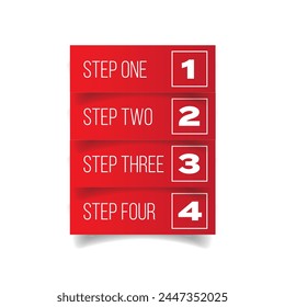 Step One Two Three Four progress bar