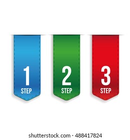 Step One, Two, Three progress vector