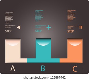 step up options banner. Vector illustration.