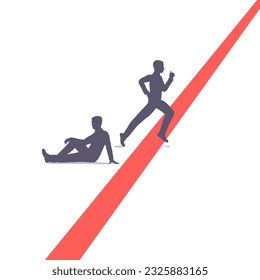 Step out of comfort zone or safe zone, dare to walk your own way or manage to exit from routine job to start new business. Businessman moving forward or take a chance to success. Leadership concept